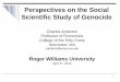 Perspectives on the Social Scientific Study of Genocide