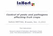 Control of pests and pathogens affecting fruit crops