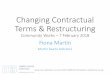Changing Contractual Terms & Restructuring