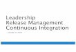 Leadership Release Management Continuous Integration