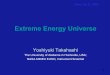 Extreme Energy Universe