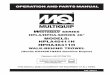 OPERATION AND PARTS MANUAL - Multiquip Inc