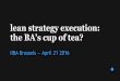 lean strategy execution: the BA’s cup of tea?