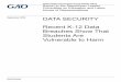 GAO-20-644, DATA SECURITY: Recent K-12 Data Breaches …