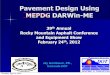 Pavement Design Using MEPDG DARWin-ME