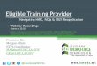 Eligible Training Provider