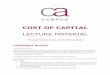 COST OF CAPITAL LECTURE MATERIAL