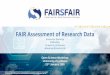 FAIR Assessment of Research Data