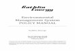 Environmental Management System POLICY MANUAL