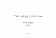 Estimating Lp Norms - People | MIT CSAIL