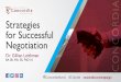 Strategies for successful negotiation