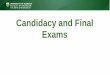 Candidacy and Final Exams - University of Alberta
