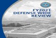 REPORT TO CONGRESS FY2021 DEFENSE WIDE REVIEW