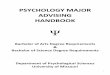 PSYCHOLOGY MAJOR ADVISING HANDBOOK