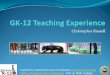 GK-12 Teaching Experience