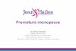 Premature menopause - Jean Hailes