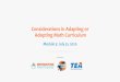 Adopting Math Curriculum Considerations in Adapting or