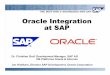 Oracle Integration at SAP