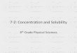 7-2: Concentration and Solubility
