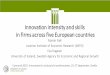 Innovation intensity and skills in firms across five 