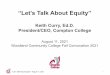 “Let’s Talk About Equity”