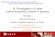 III. Propagation of Laser (electromagnetic) waves in plasma