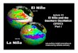 lecture 10 El Niño and the Southern Oscillation