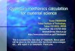 Quantum mechanics calculation - tse.ens.titech.ac.jp