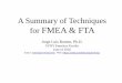 A Summary of Techniques for FMEA & FTA