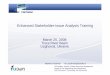 Enhanced Stakeholder-Issue Analysis Training