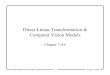 Direct Linear Transformation & Computer Vision Models