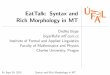EatTalk: Syntax and Rich Morphology in MT