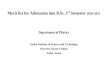 Merit list for Admission into B.Sc. 1 Semester 2020-2021