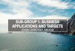 SUB-GROUP 1: BUSINESS APPLICATIONS AND TARGETS