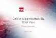 City of Bloomington, IN TDM Plan