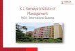 K J Somaiya Institute of Management MBA- International 