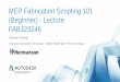 MEP Fabrication Scripting 101 (Beginner) - Lecture FAB323246