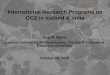 International Research Programs on CCS in Iceland & India