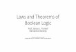 Laws and Theorems of Boolean Logic - Harvard University