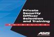 Private Security Officer Selection and Training