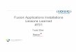 Fusion Applications Installations Lessons Learned #701