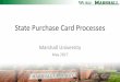 State Purchase Card Processes - Marshall