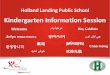 Kindergarten Information Session