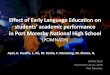 Effect of Early Language Education on