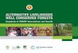 ALTERNATIVE LIVELIHOODS WELL CONSERVED FORESTS