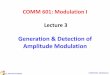 Generation & Detection of Amplitude Modulation