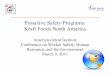 Proactive Safety Programs: Kraft Foods North America