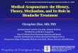 Medical Acupuncture: the History, Theory, Mechanism, and 