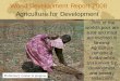 World Development Report 2008 Agriculture for Development