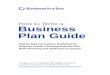 How to Write a Business Plan Guidebook